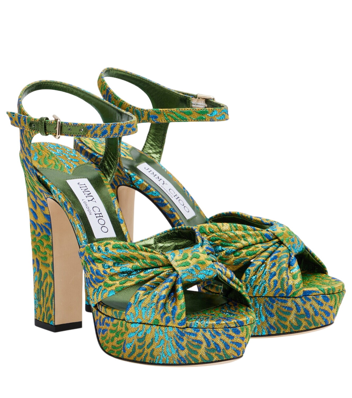 Jimmy Choo Brown Pine Flat Sandals Jimmy Choo