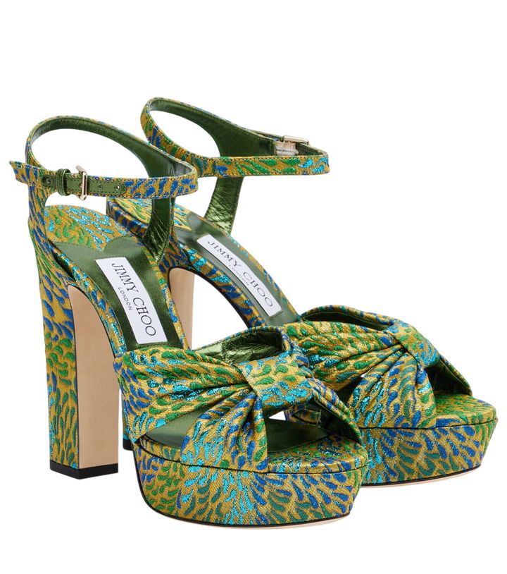 Photo: Jimmy Choo Heloise brocade platform sandals