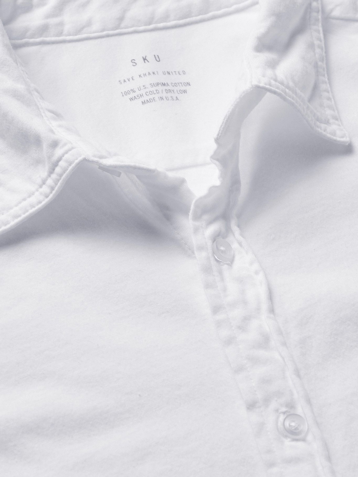 SAVE KHAKI UNITED - Supima Cotton-Jersey Shirt - White