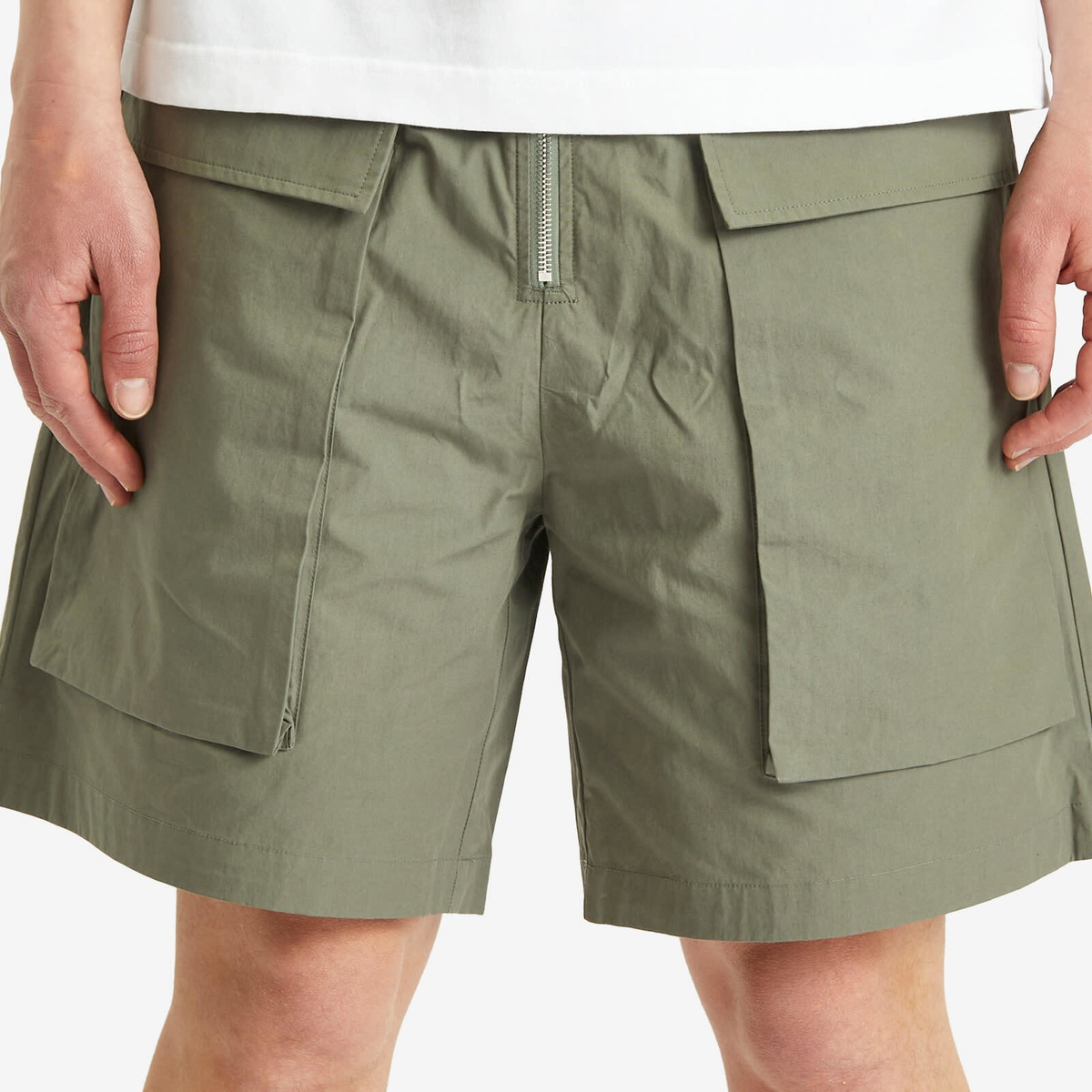 Cole Buxton Men's Cotton Cargo Shorts in Khaki