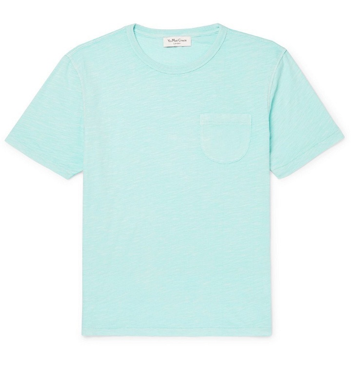 Photo: YMC - Slim-Fit Slub Cotton-Jersey T-Shirt - Sky blue