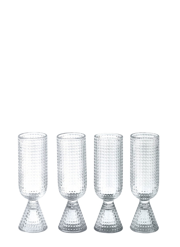Photo: POLSPOTTEN Textured Glass Flute Set