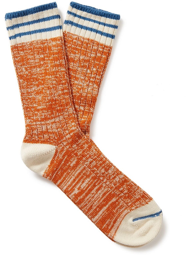 Photo: Thunders Love - Oceanside Striped Cotton-Blend Socks