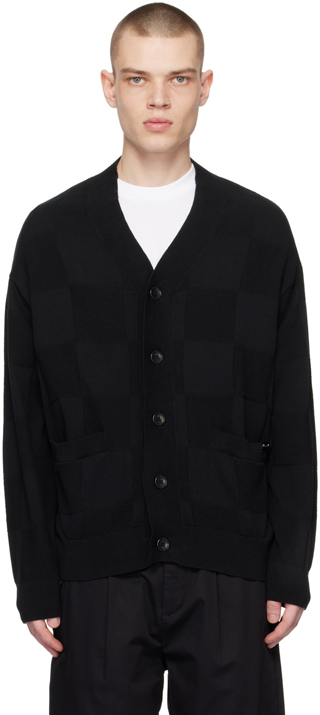 Izzue Black Paneled Cardigan