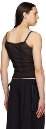 Dion Lee Black Semi-Sheer Tank Top
