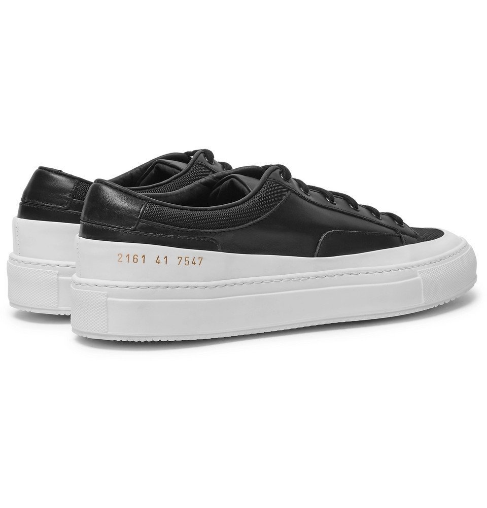 Common Projects White Canvas Tournament Low Sneakers – BlackSkinny