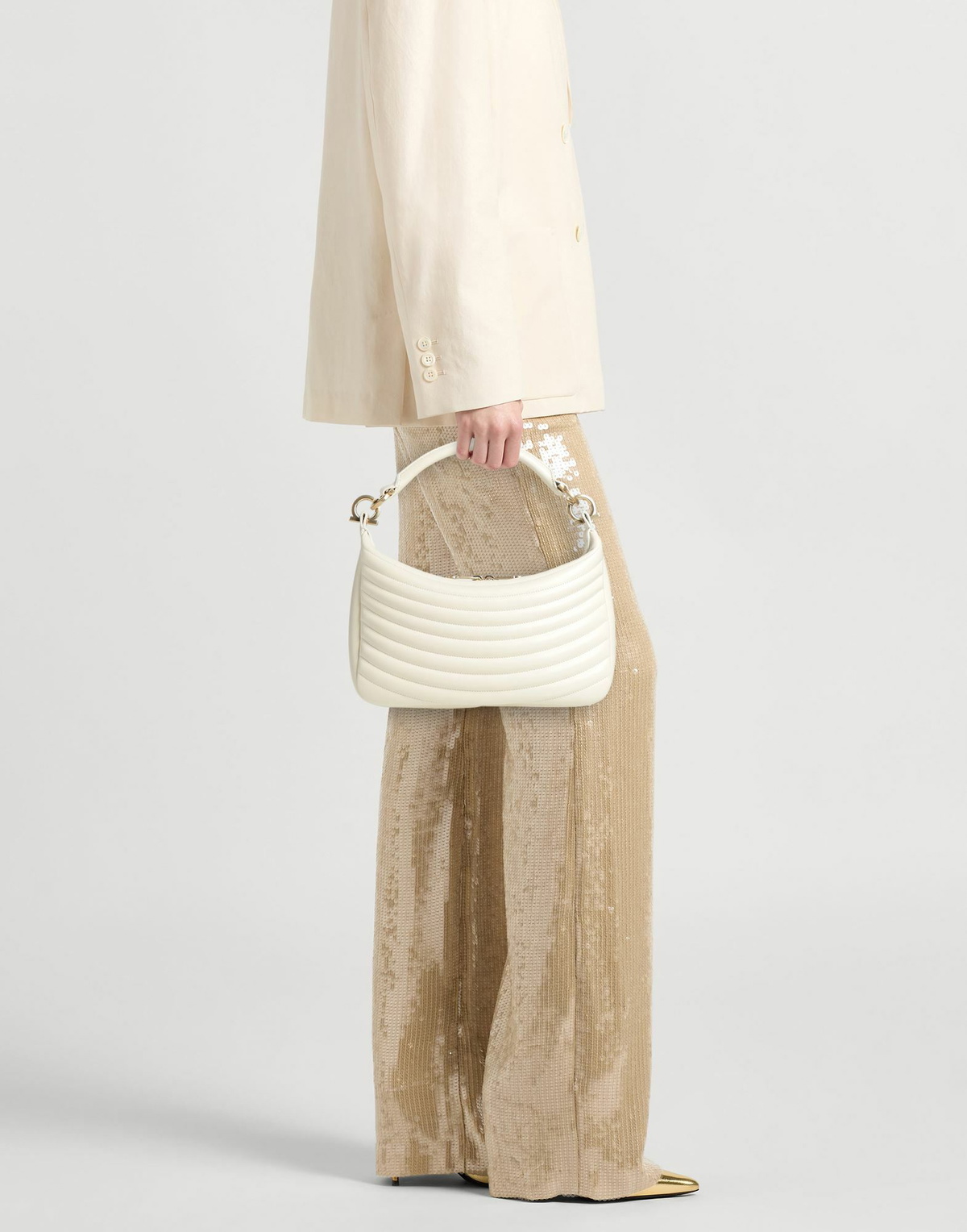 Ferragamo Womens Shoulder bag Cream