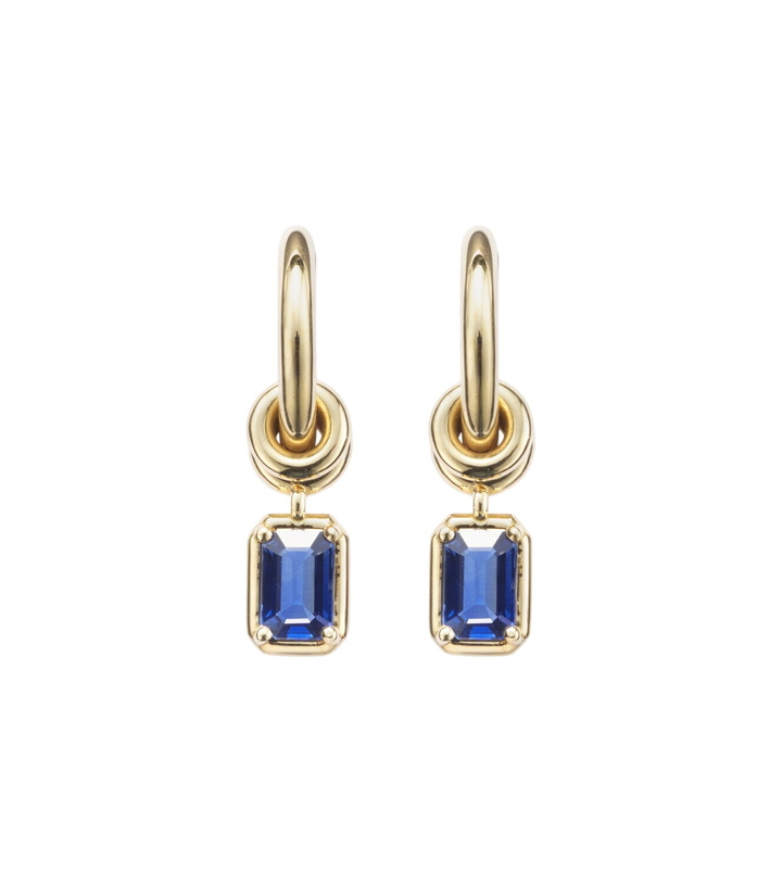 Photo: Spinelli Kilcollin Zahra 18kt gold hoop earrings with sapphires