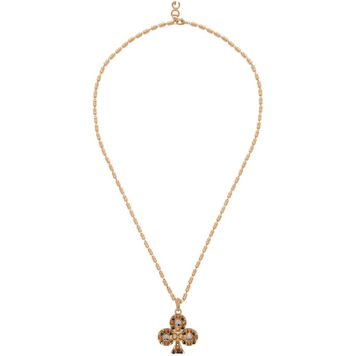 Photo: Dolce and Gabbana Gold Clubs Necklace 