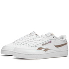 Reebok Men's Club C Revenge Sneakers in White/Taupe/White