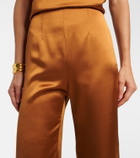 Galvan Sister Moon satin wide-leg pants