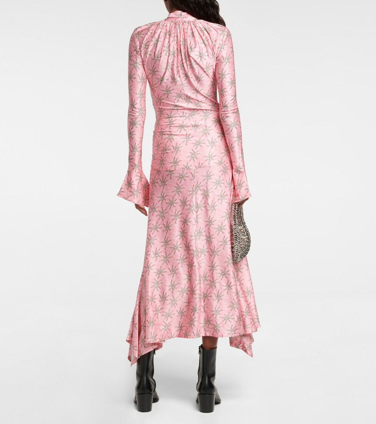 Paco Rabanne - Printed tie-neck midi dress Paco Rabanne