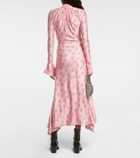 Paco Rabanne - Printed tie-neck midi dress