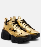 Noir Kei Ninomiya Metallic-effect platform sneakers