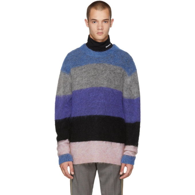 Photo: Acne Studios Blue and Grey Mohair Albah Sweater