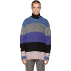 Acne Studios Blue and Grey Mohair Albah Sweater