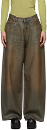 Acne Studios Brown Super Baggy-Fit Jeans
