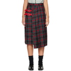 UNDERCOVER Red & Green UP2F1603 Midi Skirt