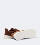 Zegna Triple Stitch suede slip-on sneakers