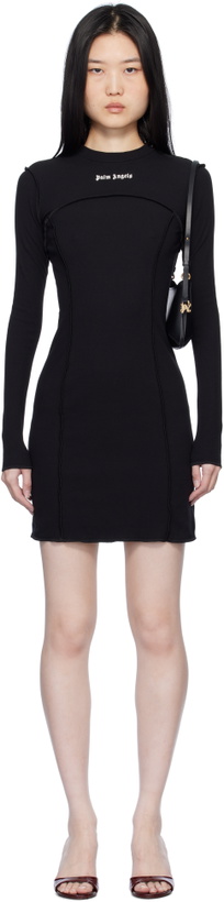 Photo: Palm Angels Black Logo Rib Minidress