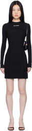 Palm Angels Black Logo Rib Minidress