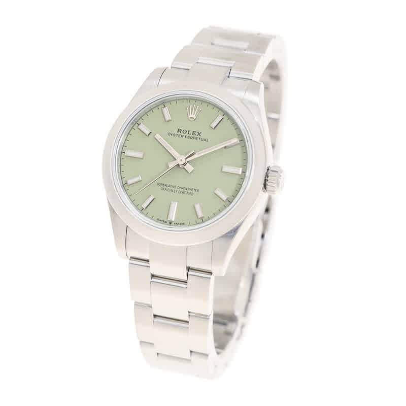 Rolex Oyster Perpetual Automatic Chronometer Green Dial Ladies Watch M277200-0012
