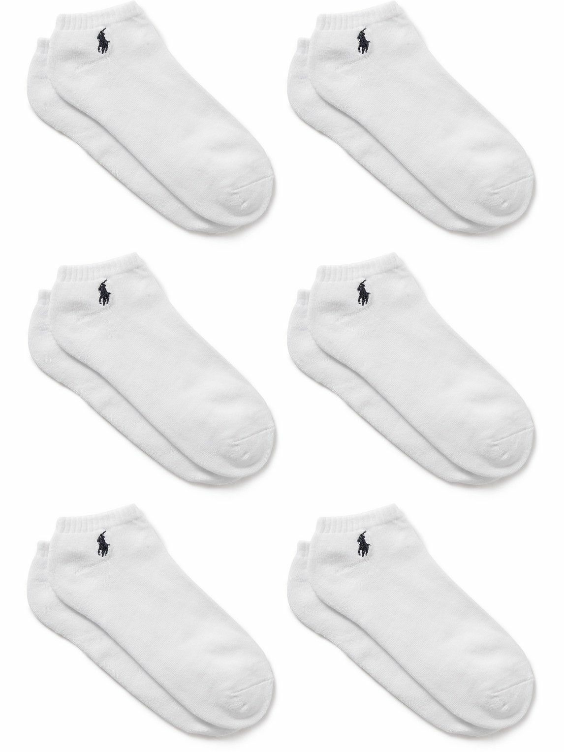 Polo Ralph Lauren 6-pack socks in white, gray and black with logo