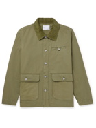 ADSUM - Corduroy-Trimmed Cotton-Twill Chore Jacket - Green