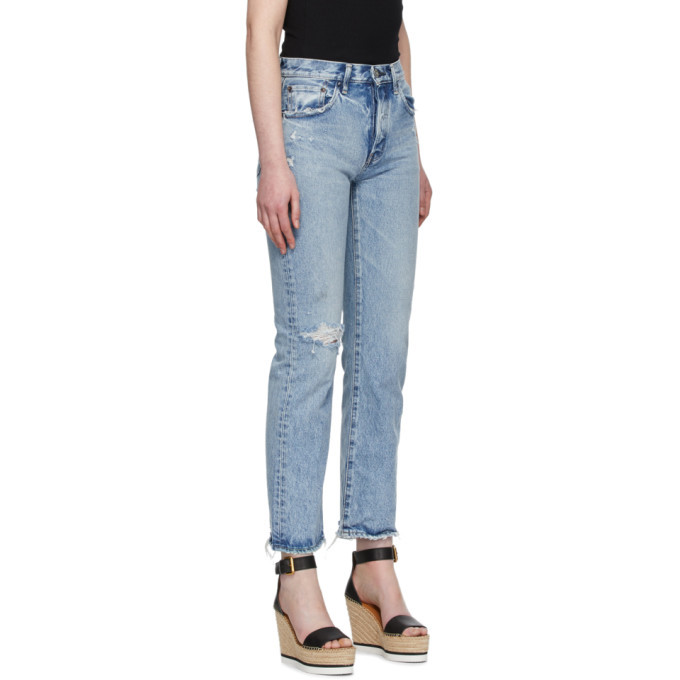 Moussy Vintage Blue Hesperia Straight Jeans