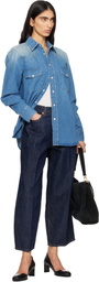 6397 Blue Western Denim Shirt