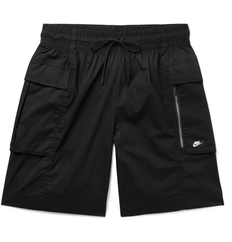 Nike - Sportswear Stretch Cotton-Blend Poplin Cargo Shorts - Black Nike