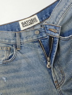 Satoshi Nakamoto - Blessed To Be Stressed Straight-Leg Distressed Jeans - Blue