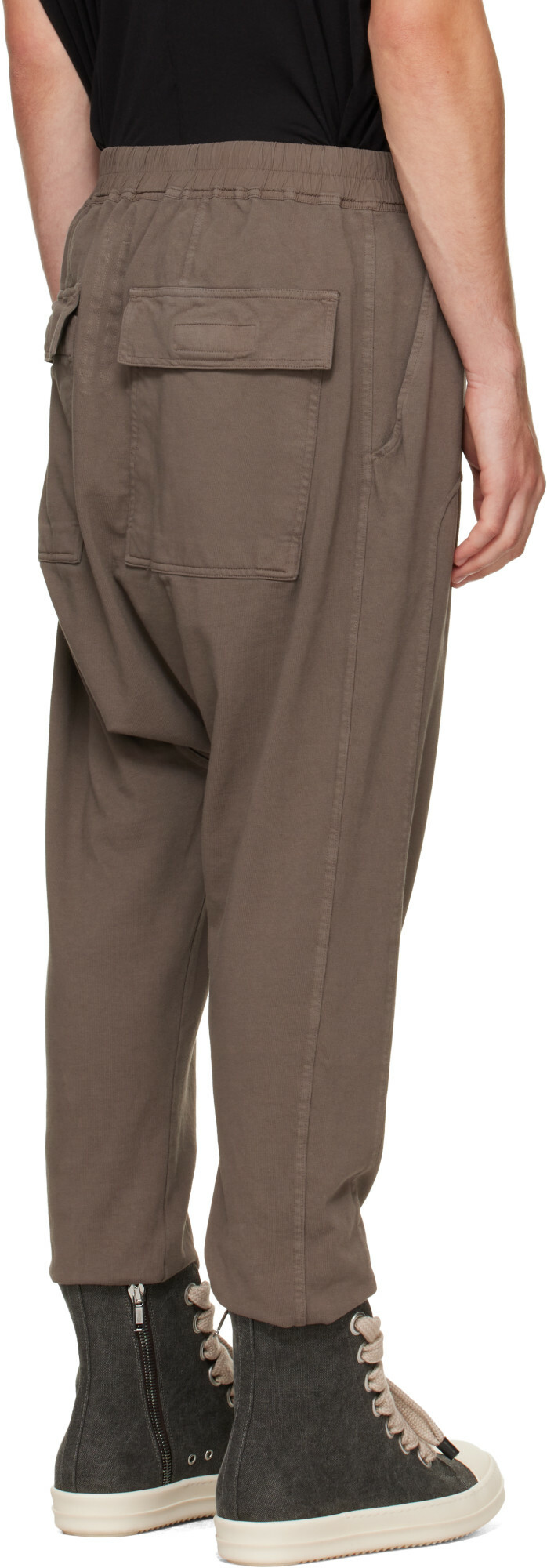 Rick Owens DRKSHDW Brown Tower Prisoner Drawstring Sweatpants