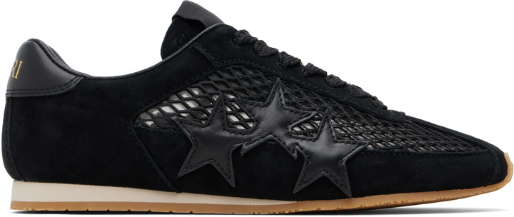 Photo: AMIRI Black Mesh Pacific Flat Sneakers