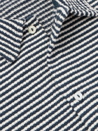 Officine Générale - Bryan Striped Cotton-Blend Cardigan - Blue