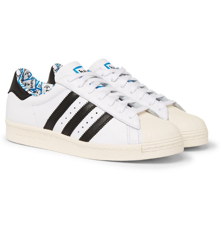 Photo: adidas Consortium - Have A Good Time Superstar Leather Sneakers - Men - White