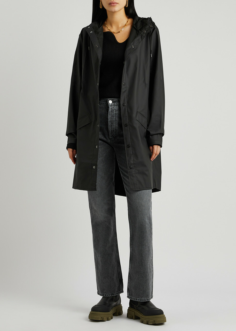 Rains Rubberised Raincoat Black