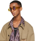 Dries Van Noten Yellow Linda Farrow Edition Round Sunglasses