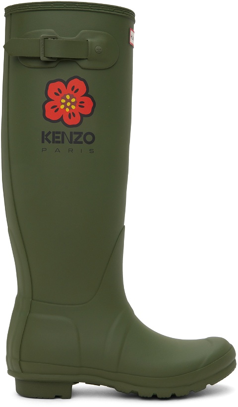 Photo: Kenzo Green Kenzo Paris Hunter Edition Wellington Boots