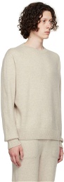 The Elder Statesman Off-White Cashmere Sweater