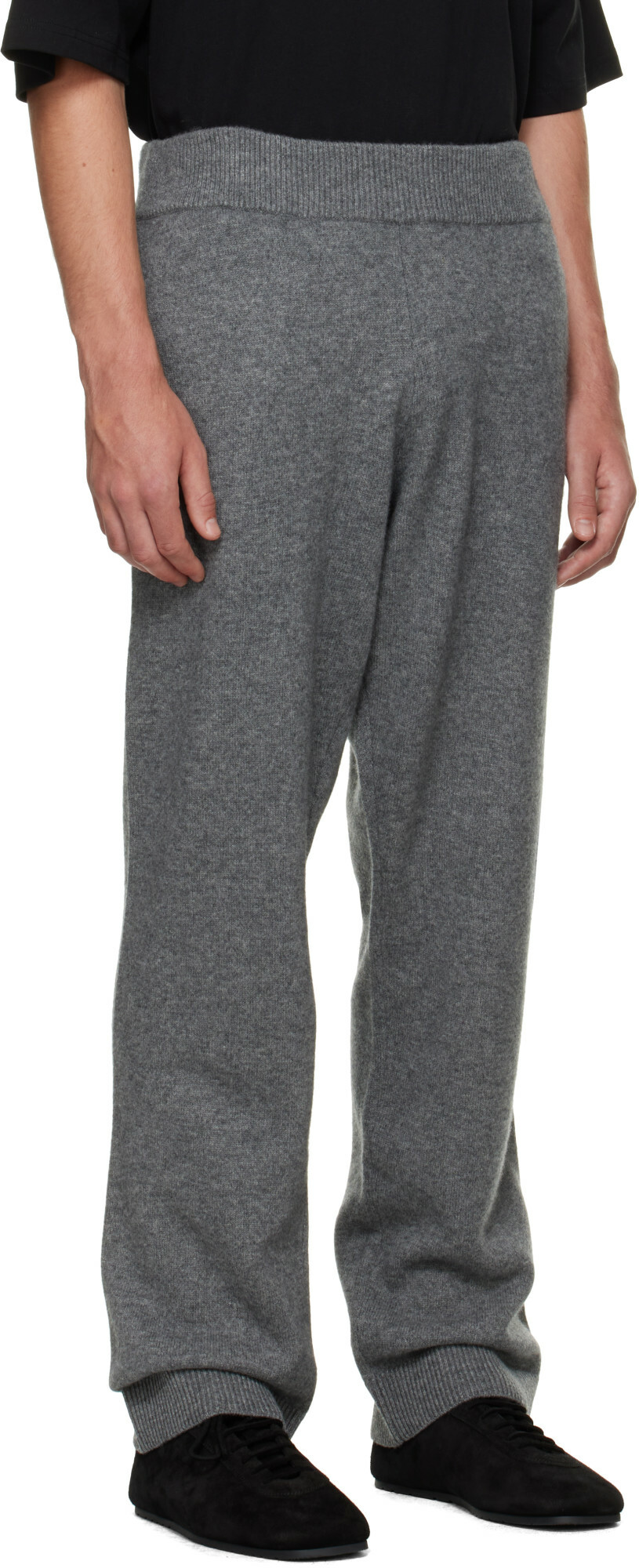 Entire Studios Gray Knit Cashmere Sweatpants
