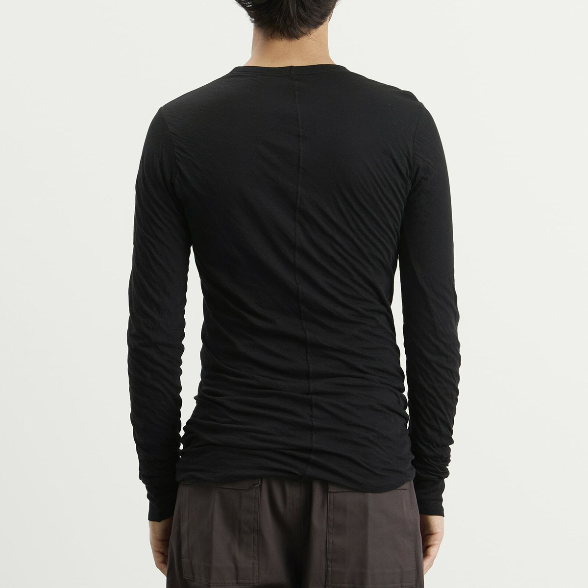 Rick Owens Men's Double Layer Long Sleeve T-Shirt in Black