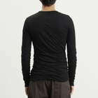 Rick Owens Men's Double Layer Long Sleeve T-Shirt in Black