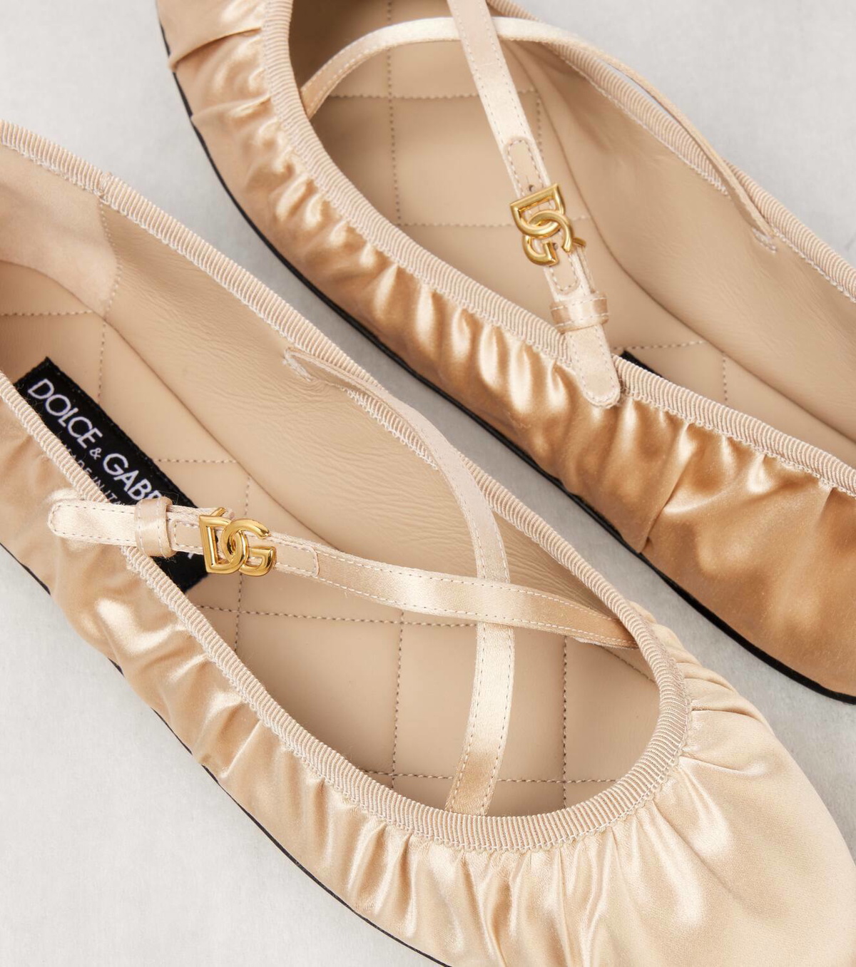 フラットシューズ Dolce & Gabbana 'Vally' Ballet Flats Dolce&Gabbana Vally satin ballet flats Dolce & Gabbana