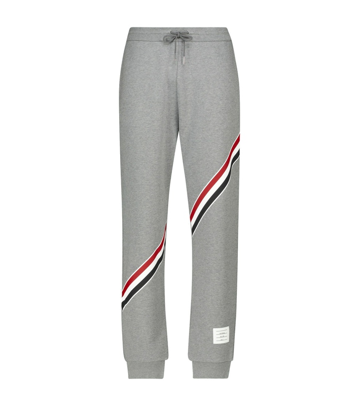 Photo: Thom Browne - Sweatpants with diagonal stripe