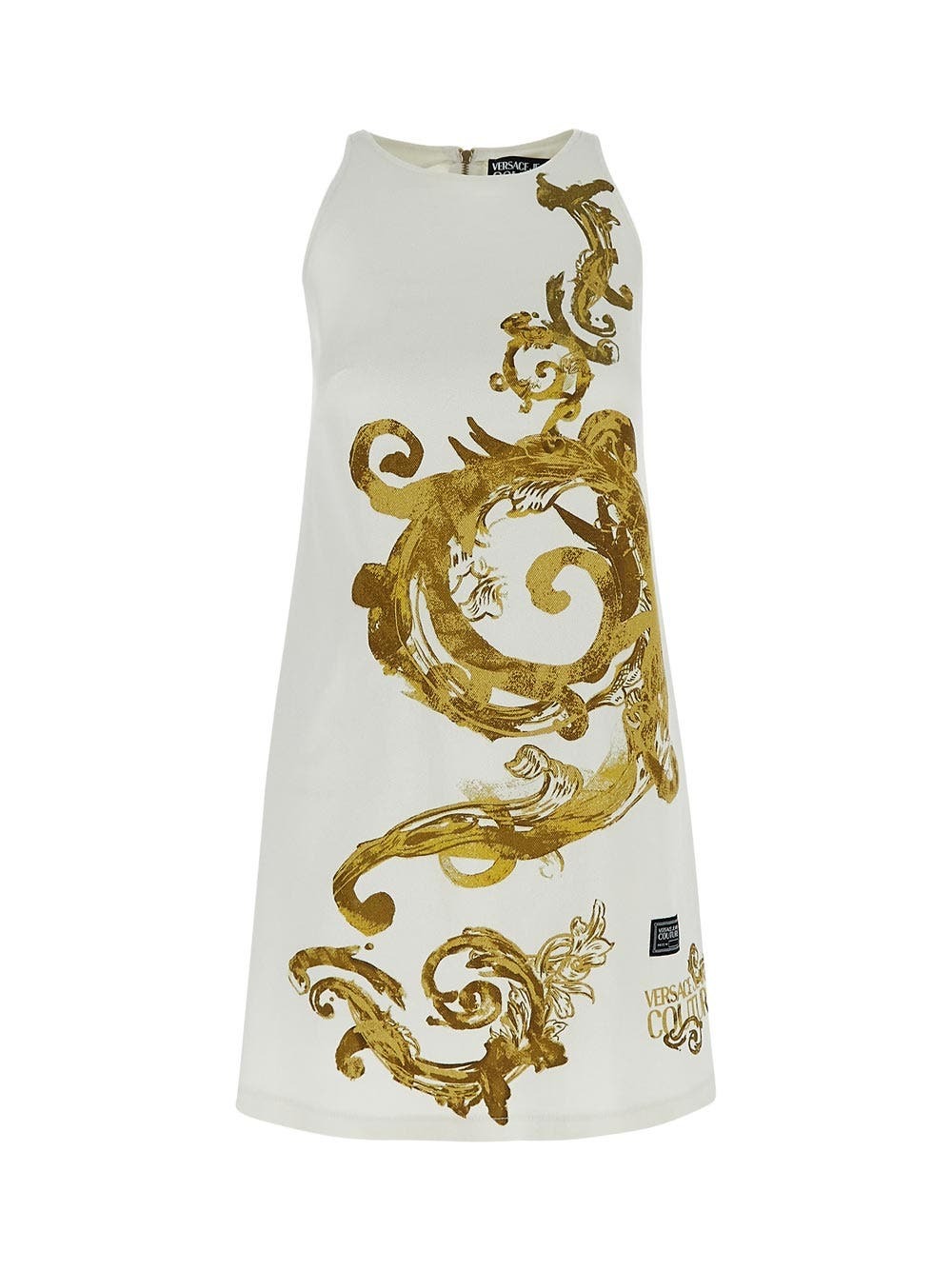 【希少】VERSACE JEANS COUTURE ホールデザイン ニットベスト Bodysuit with cut-out details and baroque print brand