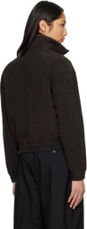 mfpen Black Cropped Leisure Zip Up Sweater