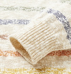 Altea - Striped Mélange Cotton-Blend Sweater - Neutrals