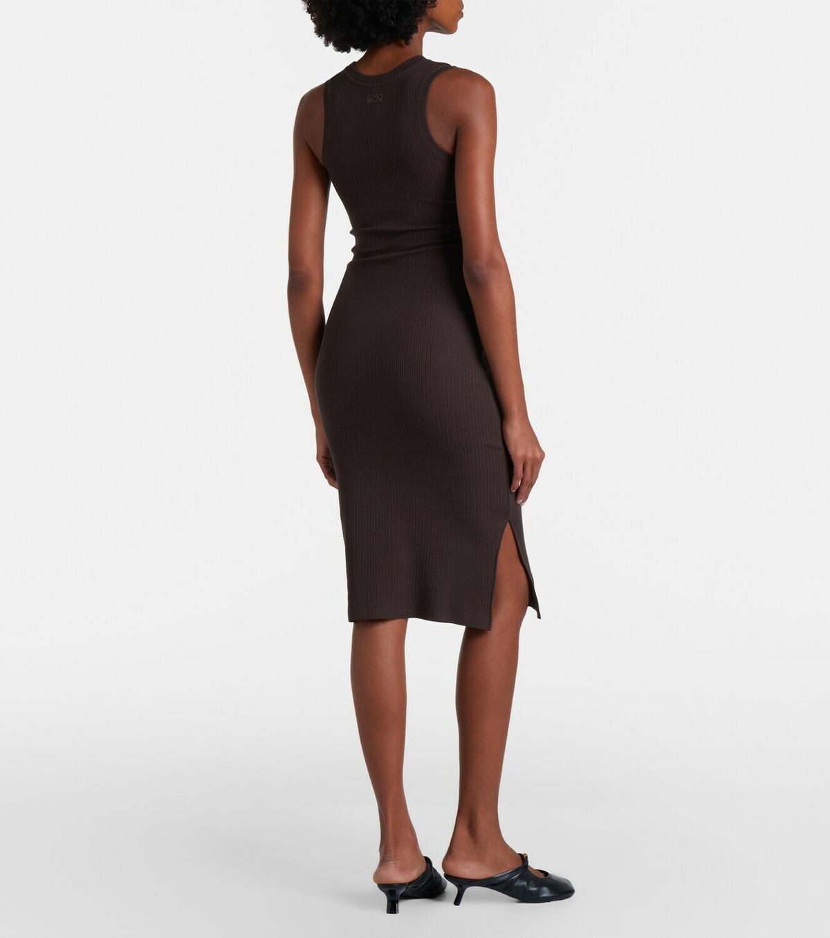 Loewe Ribbed-knit cotton-blend midi dress