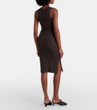 Loewe Ribbed-knit cotton-blend midi dress
